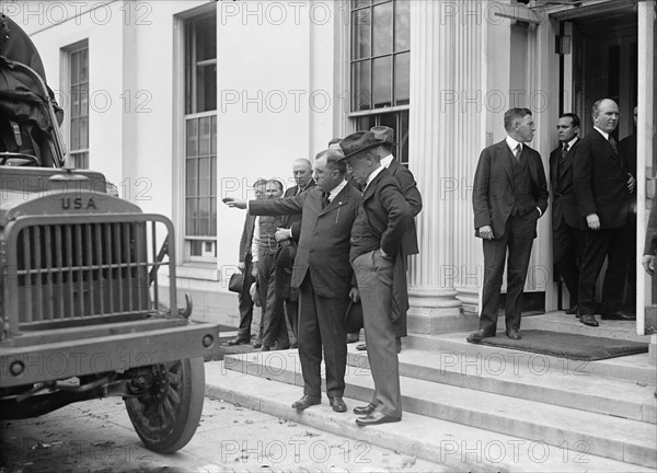 Army, U.S. Motor Truck Inspection, 1917. Creator: Harris & Ewing.