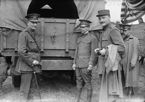 Army, U.S. Motor Truck Inspection, 1917. Creator: Harris & Ewing.