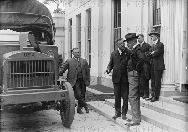 Army, U.S. Motor Truck Inspection, 1917. Creator: Harris & Ewing.