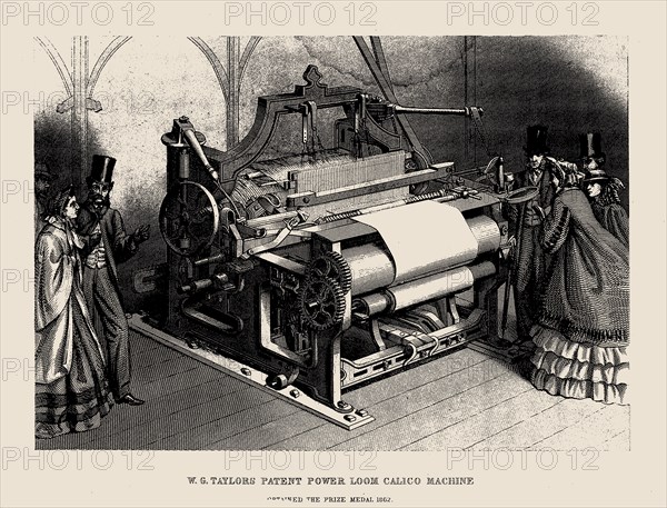 W.G. Taylors Patent Power Loom Calico Machine. Private Collection.