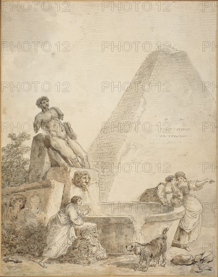 A Roman Capriccio with the Pyramid of Gaius Cestius, 1781 or later.
