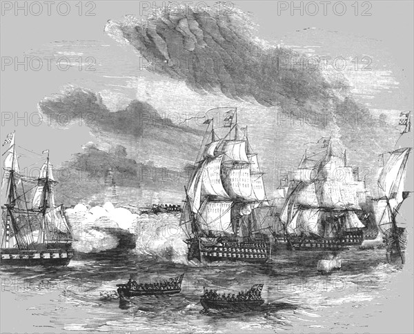 ''Attack of the Allied Fleets on Sebastopol.1854. Creator: Unknown.