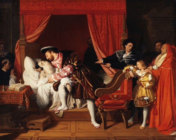 François Ier reçoit les derniers soupirs de Léonard de Vinci, 1818.