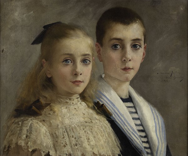 Portrait de Jean et Jeanne, les enfants du professeur Joffroy, 1895.