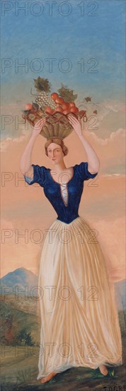 Les quatre saisons - L'automne, c.1860. Allegorical figure of Autumn.