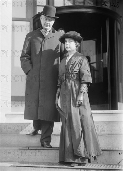 US Postmaster General Albert Sidney Burleson with Mrs. Burleson, 1913.