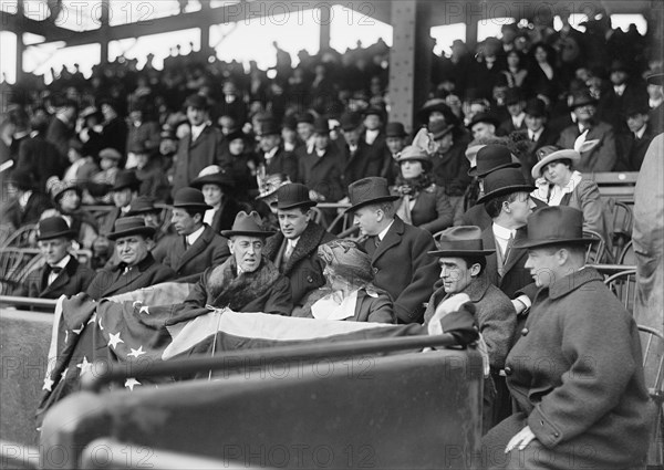 Baseball - Professional, Wilson At Game, 1913. Creator: Harris & Ewing.