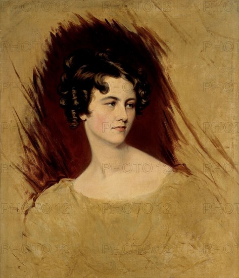Portrait thought to be Princess Clémentine de Metternich, 18th century.