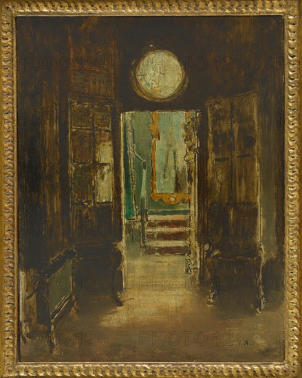 L'Escalier du look-out à Hauteville House. Creator: Georges-Victor Hugo.