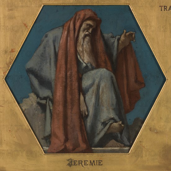 Esquisse pour l'église Saint François Xavier : Jérémie, c.1875. Jeremiah.