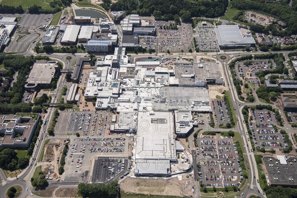 The town centre, shopping centre and New Town, Telford, Shropshire, 2018.