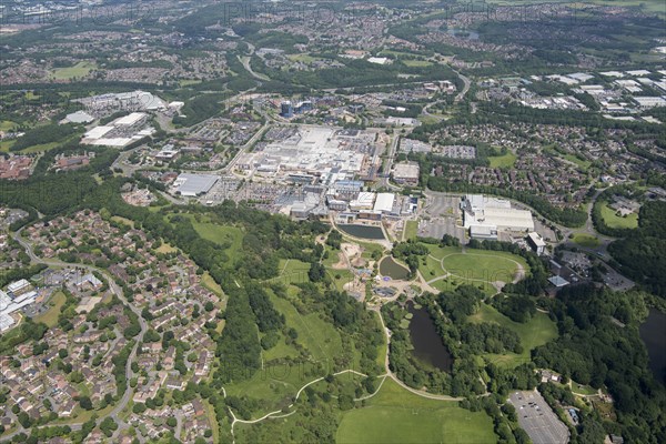 The town centre, shopping centre and New Town, Telford, Shropshire, 2018.