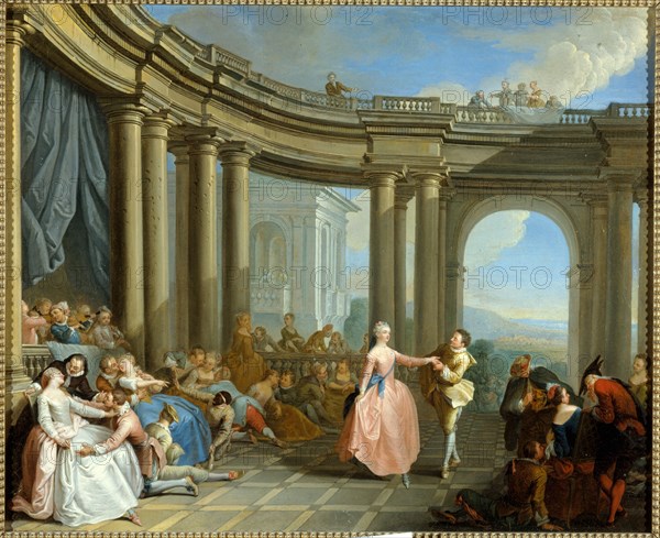 Le menuet, 18th century.  Creators: Jean-Baptiste Pater, Sébastien Le Clerc the Younger.