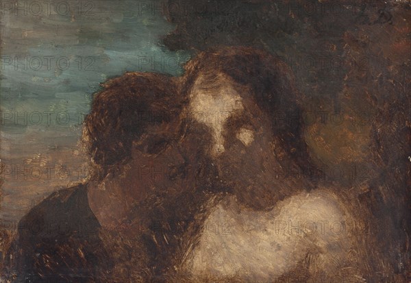 La Confidence ou Le baiser de Judas, 1859. The Secret, or the Kiss of Judas.