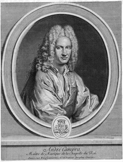 Portrait of the composer André Campra (1660-1744), 1725. Private Collection.