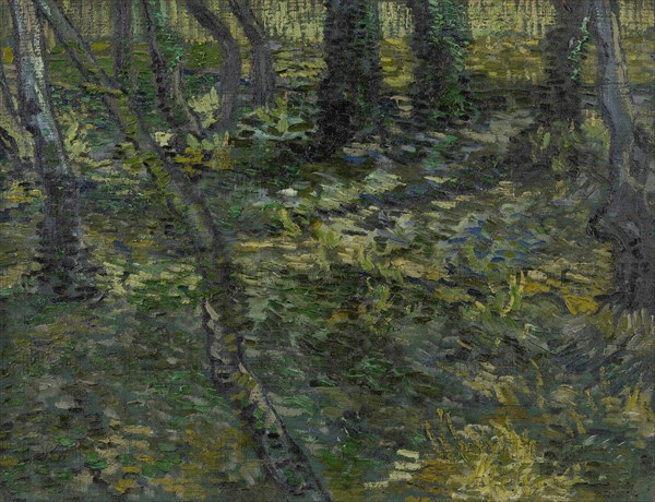 Undergrowth, 1889. Found in the collection of the Van Gogh Museum, Amsterdam.