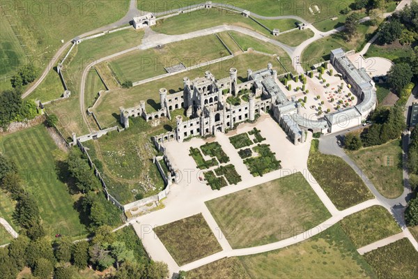 Lowther Castle, country house built as sham castle, now a ruin, Cumbria, 2018.