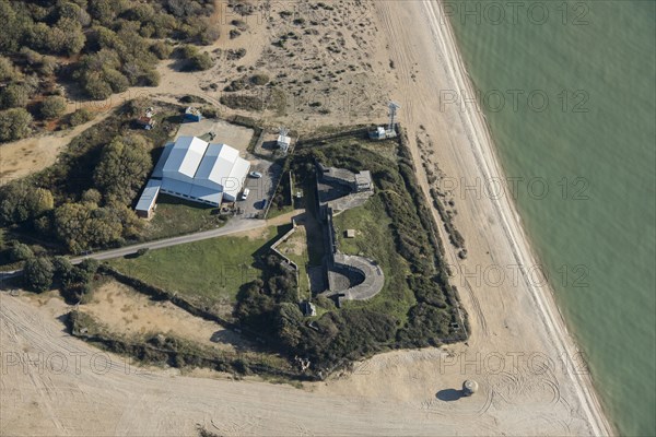 Browndown Battery, a Victorian beach defence battery, Gosport, Hampshire, 2020.