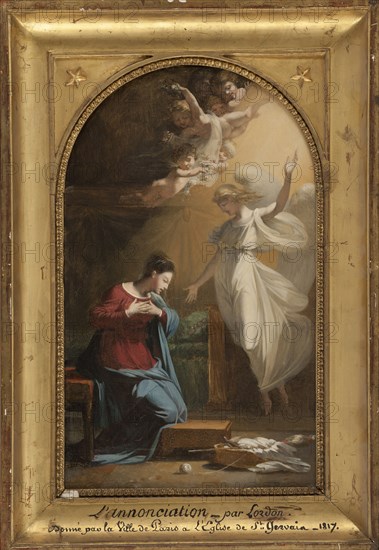 Esquisse pour l'église Saint-Gervais : L'Annonciation, c.1817. The Annunciation.
