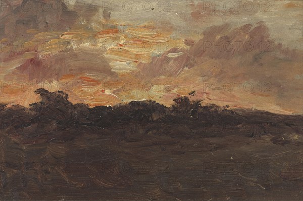 Paysage d'Afrique (Congo), c1910. African landscape, (Congo). Sunrise or sunset.