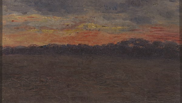 Paysage d'Afrique (Congo), c1910. African landscape, (Congo). Sunrise or sunset.