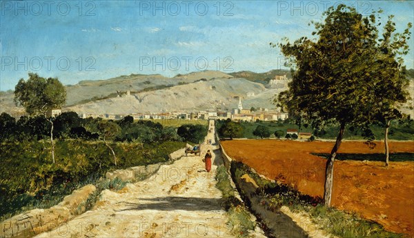 Paysage de Provence. Vue de Saint-Saturnin-les-Apt., 1867. Creator: Paul Guigou.