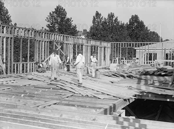 Council of National Defense Headquarters Under Construction, Washington DC, 1917.