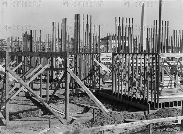 Council of National Defense Headquarters Under Construction, Washington DC, 1917.