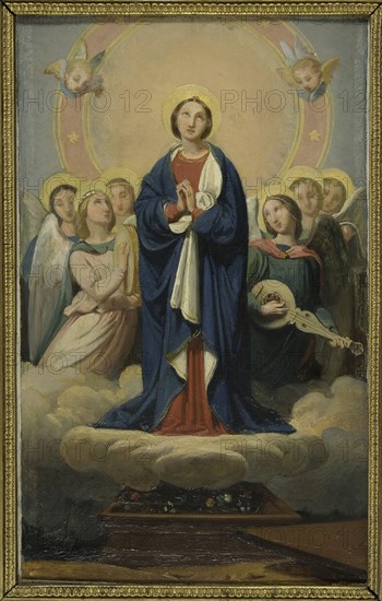 Esquisse pour l'église Notre-Dame de Vincennes : L'Assomption de la vierge, 1836.