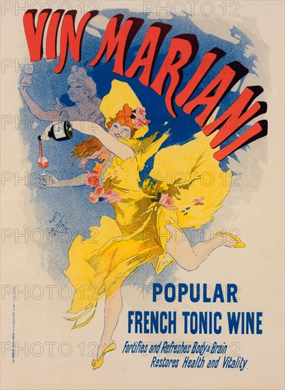 Affiche pour le "Vin Mariani"., c1897. [Publisher: Imprimerie Chaix; Place: Paris]