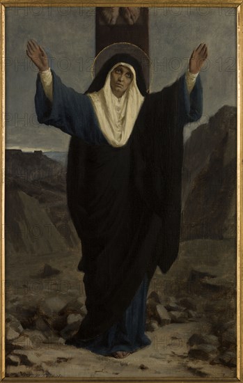 Esquisse pour l'église de Bagnolet : Mater dolorosa, 1878. Creator: Pierre Fritel.