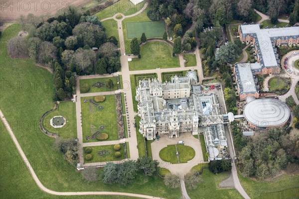 Thoresby Hall, country house turned hotel, built 1864-1871, Nottinghamshire, 2018.