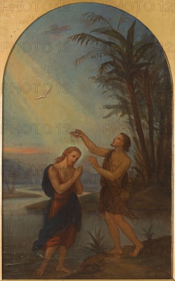 Esquisse pour l'église de Montrouge : Baptême du Christ, c.1869. Baptism of Christ.