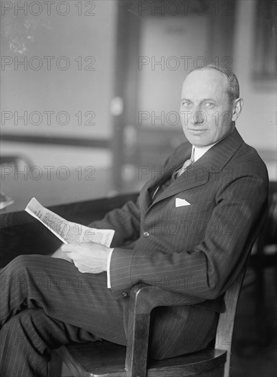 Howard Earle Coffin - At Desk, 1917. American automobile engineer and industrialist.