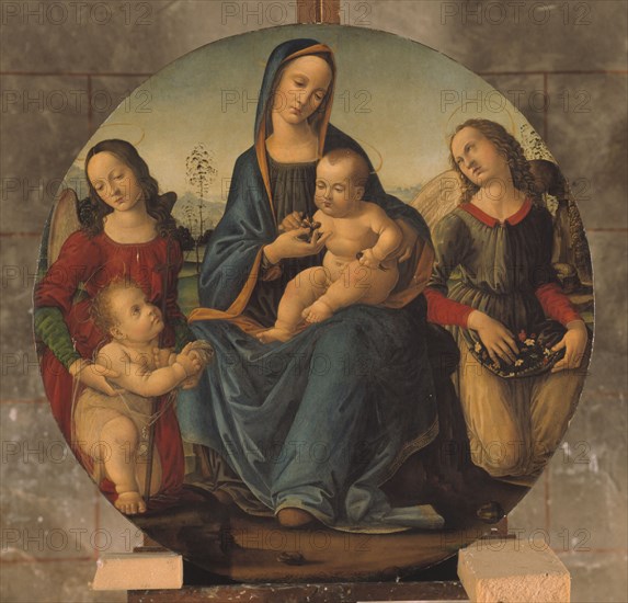 Madonna and Child with Saint John the Baptist and two angels, between 1470 and 1530.