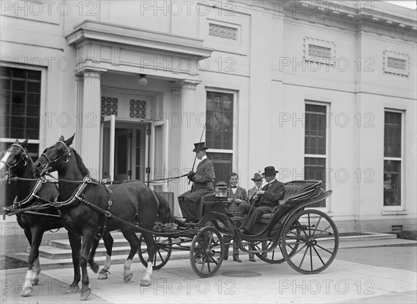 Albert Sidney Burleson, Rep. from Texas - In Carriage, 1914. Creator: Harris & Ewing.