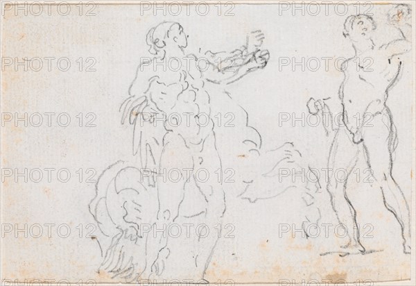 Two Studies of the Statue of Alexander and Bucephalus [verso], probably c. 1754/1765.