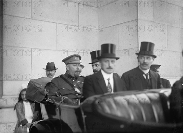 Belgian Mission To U.S. In Auto, Left, Maj. Osterreith, 1917. Creator: Harris & Ewing.