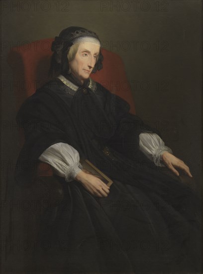 Portrait de la Reine Marie-Amélie en deuil, c.1857. Creator: Workshop of Ary Scheffer.