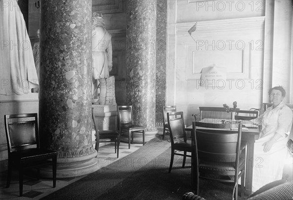 U.S. Capitol - Ladies' Reception Room, 1917. 'Exclusively for Ladies'. Washington, DC.