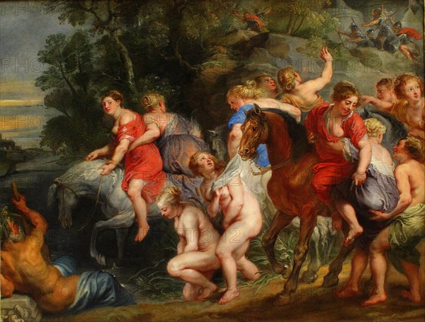 Cloelia Passing the Tiber, Between 1630 and 1640. Creator: Rubens, Peter Paul, (School)  .