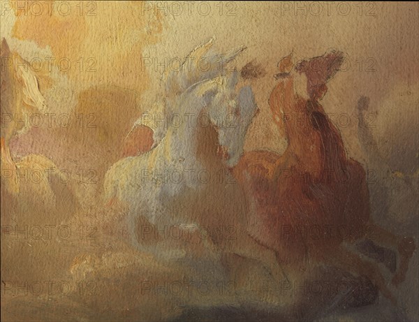 Esquisse pour l'Hôtel de Ville de Paris : Le char du soleil, c.1851. Creator: Léon Cogniet.