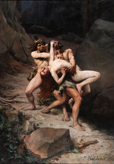 The Rape in the Stone Age, 1888. Found in the collection of the Musée des Beaux-arts, Rouen.