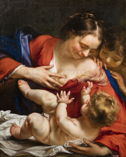 Madonna und Kind mit dem Johannesknaben, . Creator: Oost, Jacob van, the Younger (1637-1713).