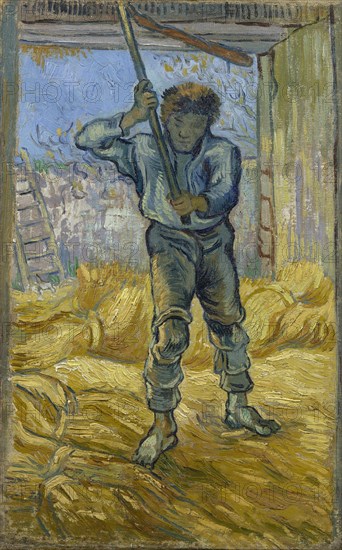 The Thresher (after Millet), 1889. Found in the collection of the Van Gogh Museum, Amsterdam.