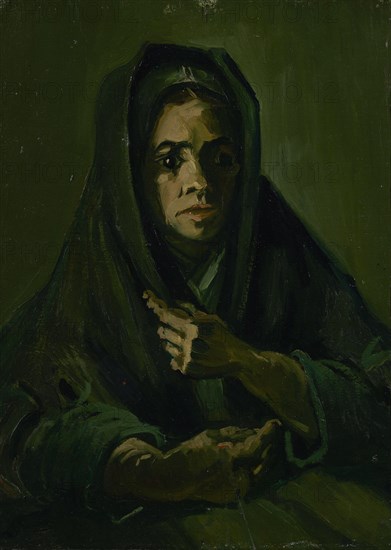 Woman with a Mourning Shawl, 1885. Found in the collection of the Van Gogh Museum, Amsterdam.