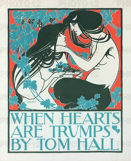 Affiche américaine "When hearts are trumps", c1897. [Publisher: Imprimerie Chaix; Place: Paris]
