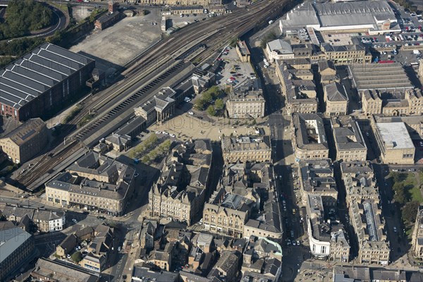 Huddersfield High Street Heritage Action Zone and Huddersfield Railway Station, Kirklees, 2020.