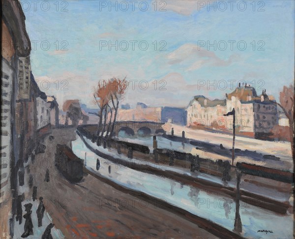 Quai des Grands Augustins, c. 1905. Found in the collection of the Musée des Beaux-Arts, Reims.