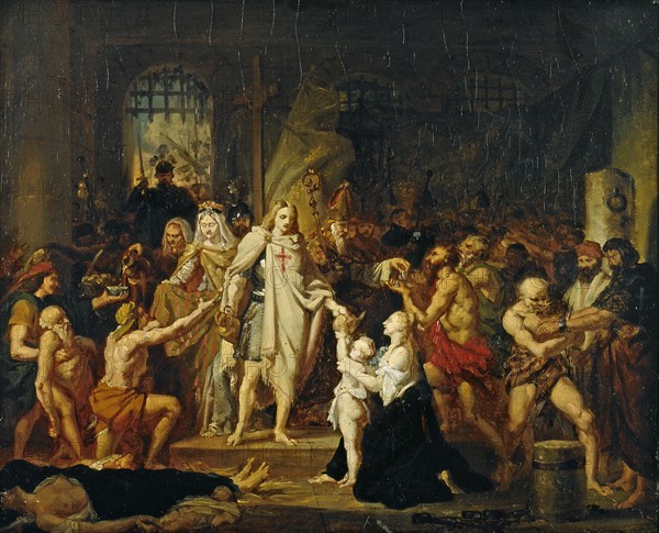 Saint Louis à Damiette, c.1819. Saint Louis at Damietta - Crusade of Louis IX to the Holy Land.